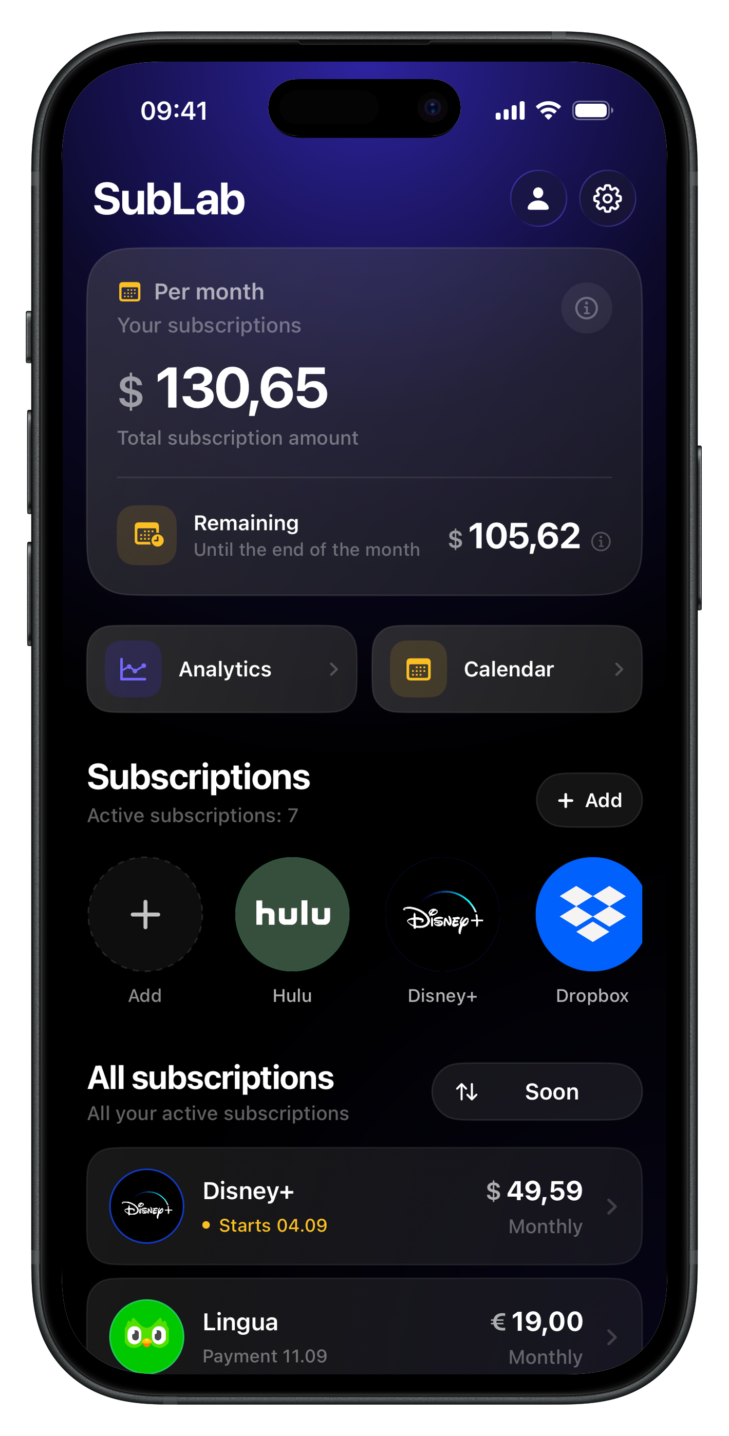 SubLab app